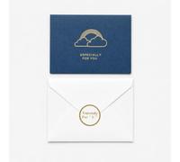 Okiyakusama Biglietto per la Giornata dei Bambini con Busta, per Bambino e Bambina, per festeggiare, Stile retrò, Carta di ringraziamento con nuvola e arcobaleno, HK031