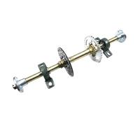 Okiyakusama Go Kart Rear Axle Assemblaggio Retrotreno Trasmissione Ruote Kit Trike Scorrevole Supporto Freno Montato Adatto per Progetti Fai da Te Hobby Kart, 65CM, Flangia 5"