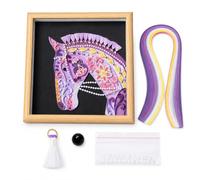 Okiyakusama Kit Quilling Cavallo, Carta, 【紫骥】 衍纸材料包