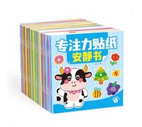 Okiyakusama Libro Adesivi Bambini Interattivo, per l'Apprendimento e il Gioco Creativo , Set completo di 20 libri con 280 scene e 40 adesivi, oltre 1000 adesivi per la concentrazione