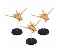 Okiyakusama Miniature per Wargame Militari, Modelli di Aerei da Caccia non Dipingibili per Giochi da Tavolo, Marrone chiaro, Con base