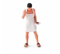 Okiyakusama Modellini in 1:64 per Diorama e a, in Plastica per Scene Barbecue, per esposizione, Uomo in piedi con grembiule bianco e piatto