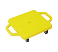 Okiyakusama per Bambini con Maniglie Tavola da Scooter Sit-Down con Ruote Silenziose Resistenti Tavola da Gioco Motoria in PP Attrezzo Sportivo Indo, Giallo