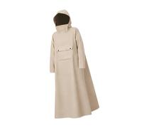 Okiyakusama Poncho Antipioggia Unisex con Cappuccio Impermeabile Oxford Tessuto Resistente Flap Protettivo Tasca Grande Copertura Estesa Adatto per Adulti Viaggi, Khaki XL