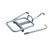 Okiyakusama Portapacchi Anteriore per Bicicletta Supporto per Bici con Attacco Rapido Portapacchi per Scatola della Spesa Accessori in Lega di Alluminio Adatto TR, Argento