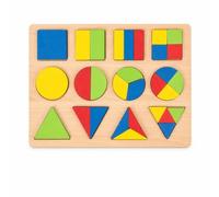 Okiyakusama Puzzle di Legno con Forme Geometriche per 4-6 Anni, Gioco di Corrispondenza Educativo, per i più piccoli, Puzzle geometrico (Modello G)