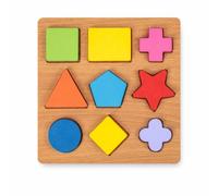 Okiyakusama Puzzle di Legno con Forme Geometriche per 4-6 Anni, Gioco di Corrispondenza Educativo, per i più piccoli, Puzzle geometrico (Modello B)