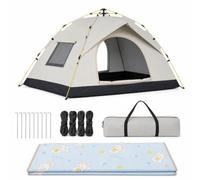 Okiyakusama Rifugio da Campeggio Automatica, Alluminio Aeronautico, Pieghevole Compatta, Pesca Sportiva Notturna, Per Viaggiatori Solitari, Flusso di sabbia dorato, Beige, size to 1