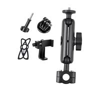 Okiyakusama Supporto per Tablet Universale per Auto Porta Telefono Montaggio Posteriore Testa Snodata Clip Solida in Alluminio Adatto a Fotocamere Action Camera E, 16.3x4cm