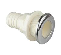 Okiyakusama Uscita di Scarico Barca Connettore Drenaggio Scafo Componente Tappo Scarico Accessorio Riparazione Materiale PP Adatta per Barche Yacht Camion, Bianco 6.5x3.3x3.3cm