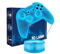 OkiyiD Gamepad 3D, luce notturna, console da gioco, lampada da illusione con telecomando, luce notturna, accessorio da gioco, decorazione per la camera dei bambini, uomini, ragazzi e ragazze (gamepad)