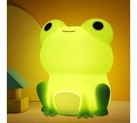 OkiyiD Luce notturna a forma di rana, lampada da comodino dimmerabile e ricaricabile con controllo touch (ABS+SIL), regalo portatile per bambini