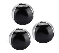 OKJHFD 3PCS Silver Black PU Leather Indoor Leisure Portable Juggling Ball Performance Propsg for Beginners And Professionals