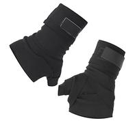 OKJHFD A Pair Black Polyurethane Boxing Winding Bandage Fighting Sanda Muay Hand Wraps Sports Strap Ringside Mexican Style Boxing Hand Wraps