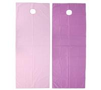 OKJHFD Beauty salon bed sheets, SPA massage table covers, soft and skin friendly, comfortable, refreshing, hygienic, durable, perforated (Purple and Pink)