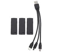 OKJHFD Drone Lithium Battery 3PCS 3.7V 2600mAh RC Drone Lithium Battery with 3 in 1 Charging Cable Mini Folding Replacement for KY603 KY605 K7