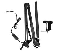 OKJHFD LED Desk Lamp, Manicure Table Lamp, Eye-Caring Drafting Light, Long Arm Clip Light Eyeshield Folding LED Table Lamp for Manicure Hairdressing) Black)