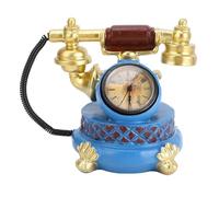 OKJHFD Modello di Telefono Vintage in Resina Elegante Orologio da Tavolo Retro Decorazione per la Casa per la Famiglia Ufficio Cucina