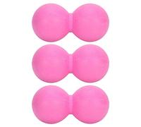 OKJHFD Peanut shaped silicone massage ball muscle relaxation fitness massage ball neck and shoulder exercise set for female athletes (Rose Red)