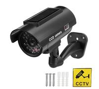 OKJHFD Telecamera CCTV fittizia Telecamera di simulazione per interni ed esterni Telecamera finta di sicurezza imitazione impermeabile con funzione di luce LED lampeggiante