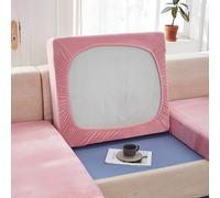 OKJK Copri Cuscini per Divano, per copridivano con penisola Elasticizzato da Soggiorno, Coprisedile per Divano, Antipolvere e Resistenti all'Usura (Pink,L-Shaped)