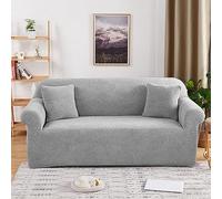 OKJK Copridivano Impermeabile per Soggiorno Elasticizzati in Tessuto Comfort Jacquard, Copridivano AntiGraffio da Animali Domestici e Bambini, Lavabile in Lavatrice (Light Grey,L (190-225) cm)