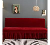 OKJK Copridivano Senza Braccioli, Fodere Antisporco Elastiche Addensate in Peluche, Copridivani Elastica Universale, per Protezione Divano da Salotto (9,150-170CM)