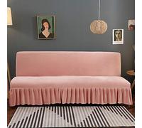 OKJK Copridivano Senza Braccioli, Fodere Antisporco Elastiche Addensate in Peluche, Copridivani Elastica Universale, per Protezione Divano da Salotto (4,120-140CM)