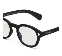 OKKIA Occhiale da Lettura Mod. Nashville Premontato Soft Touch-Spring Anti Luce Blu Nero Diottrie 2.00
