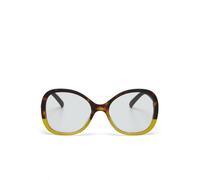 OKKIA Occhiale da Lettura Mod. Verona Premontato Butterfly Soft Touch-Spring Anti Luce Blu Havana Giallo Diottrie 2.50