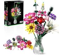 OKKIDY Set di bouquet di fiori, 699 pezzi, decorazione unica fai da te, regalo per la festa della mamma, compleanno, San Valentino, anniversario, giocattolo per la costruzione di fiori, per ragazze e