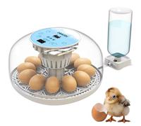 OKKÖBI Incubatrice M12 per uova da cova - Incubatrice per uova con tornitore automatico e controllo dell'umidità - 12/24 uova - Incubadora de Huevos de Gallina - Facile da usare e pulire - Vista a 360