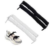 OKKRMGZ Set di 2 paia di lacci per scarpe ricci per bambini, elastici senza lacci, per uomini e donne, non è necessario legare lacci per scarpe da ginnastica per adulti, meno problemi con un comfort