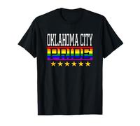 Oklahoma City Pride Gay Lesbiche Queer LGBT Bandiera Arcobaleno Maglietta