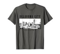 Oklahoma City Vintage Skyline Maglietta