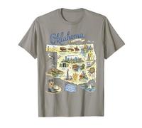 Oklahoma, Ok USA, Mappe, Icone Maglietta