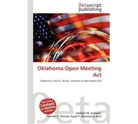 Oklahoma Open Meeting Act: Oklahoma, David L. Boren, Freedom of Information Act