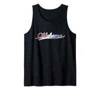 Oklahoma Patriotic Red White And Blue Distressed USA Style Canotta