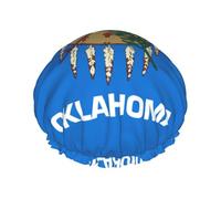 Oklahoma State Flag Cuffia da Doccia Per Gli Uomini Cap Donne Riutilizzabile Impermeabile Lungo Spessa Cura Dei Capelli Corto Bagno Bambini