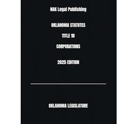 OKLAHOMA STATUTES TITLE 18 CORPORATIONS 2025 EDITION