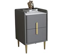 OKLIJ Tavolino, comodino moderno e semplice in legno massello, comodino multifunzionale ultra-sottile di lusso leggero per camera da letto,grigio scuro,30 * 35 * 55 cm