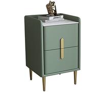 OKLIJ Tavolino, comodino moderno e semplice in legno massello, comodino multifunzionale ultra-sottile di lusso leggero per camera da letto,verde scuro,30 * 35 * 55 cm