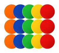 Okllen Confezione da 15 pennarelli in vinile in polivinile, da 20,5 cm, puntini antiscivolo in gomma, per allenamenti, esercitazioni, palestra, calcio, pallacanestro, 5 colori