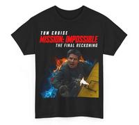 OKMN76huc Mission Impossible 2025 The Final Reckoning Tom Cruise T Shirt Black S