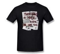 OKMN76huc Silent Hill T Shirt There Was A Hole Here It S Gone Now T-Shirt Black XL