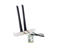 OKN Adattatore WiFi 6 AX200 802.11ax WiFi Scheda Rete 2400Mbps 5GHz e 574Mbps 2.4GHz modulo wireless per desktop con Bluetooth 5.0, Windows 10 64bit e Linux, M.2/NGFF 2230, include antenne e staffe