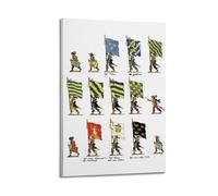 OKNGB Eurocorps - Poster decorativo da parete con bandiera e bandiera su tela, stampa artistica moderna, per camera da letto, 50 x 75 cm