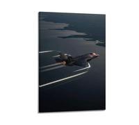 OKNGB Poster decorativo da parete su tela, motivo: aereo da combattimento, F-35B Lightning II, poster decorativo moderno per camera da letto, per camera da letto, 50 x 75 cm