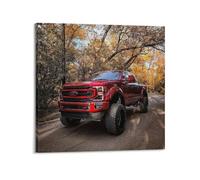 OKNGB Poster su tela con pick-up pesante F-350, super resistente, motivo: SUV fuoristrada, stampa artistica su tela, poster decorativo moderno, per camera da letto, per camera da letto, 60 x 60 cm