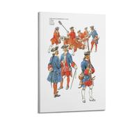 OKNGB Poster su tela, stile militare con reggimento di artiglieria francese, decorazione artistica da parete, poster decorativo moderno, per camera da letto, 30 x 45 cm